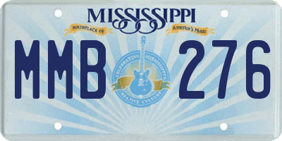 MS license plate MMB276