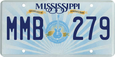 MS license plate MMB279