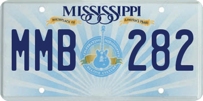 MS license plate MMB282