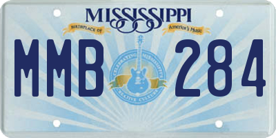 MS license plate MMB284