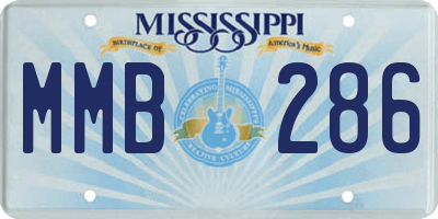 MS license plate MMB286