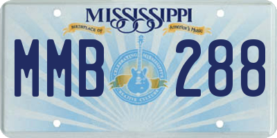 MS license plate MMB288