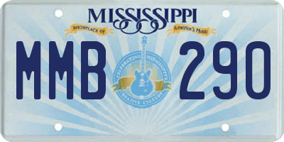 MS license plate MMB290