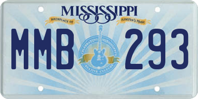 MS license plate MMB293