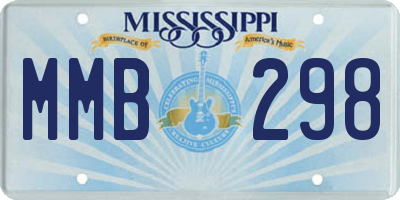 MS license plate MMB298