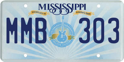MS license plate MMB303