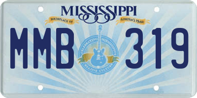 MS license plate MMB319