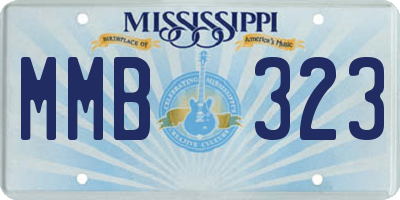 MS license plate MMB323