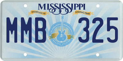 MS license plate MMB325