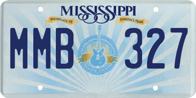 MS license plate MMB327