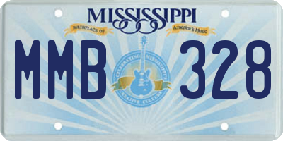 MS license plate MMB328