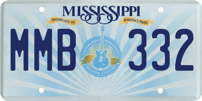 MS license plate MMB332