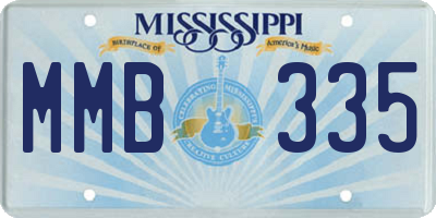 MS license plate MMB335