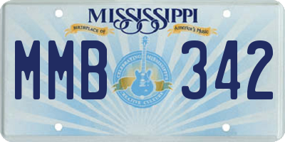 MS license plate MMB342