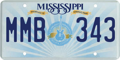 MS license plate MMB343