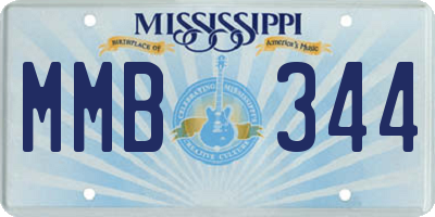 MS license plate MMB344