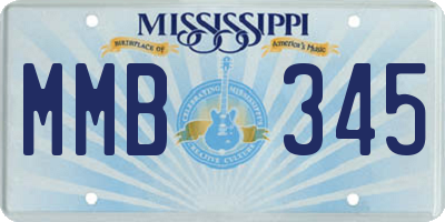 MS license plate MMB345