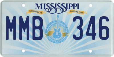 MS license plate MMB346