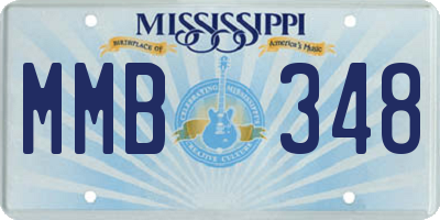 MS license plate MMB348
