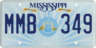 MS license plate MMB349