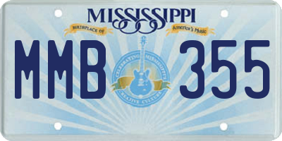 MS license plate MMB355