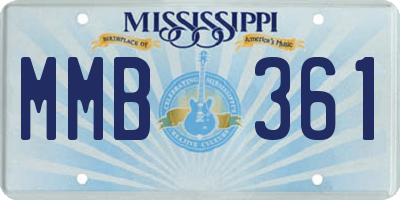 MS license plate MMB361