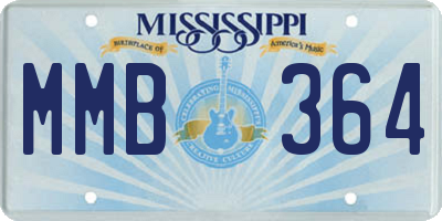 MS license plate MMB364