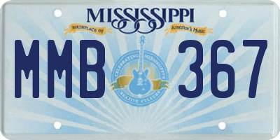 MS license plate MMB367
