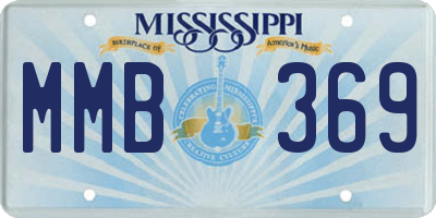 MS license plate MMB369