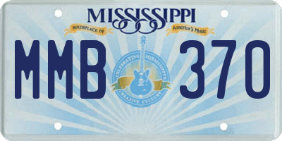 MS license plate MMB370