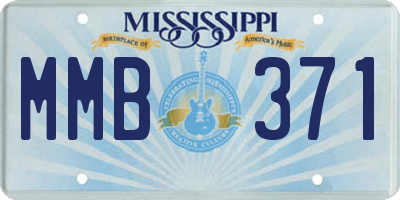 MS license plate MMB371