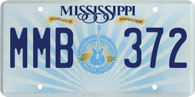 MS license plate MMB372