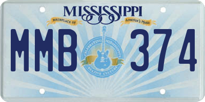 MS license plate MMB374