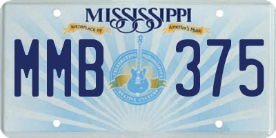 MS license plate MMB375