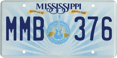MS license plate MMB376