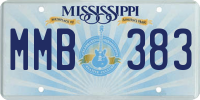 MS license plate MMB383