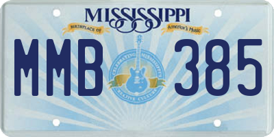MS license plate MMB385