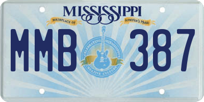 MS license plate MMB387