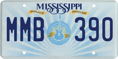 MS license plate MMB390