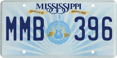 MS license plate MMB396