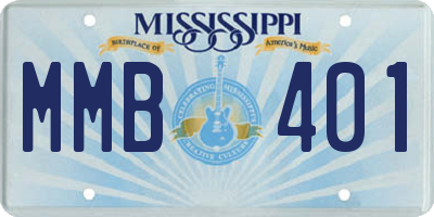 MS license plate MMB401