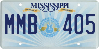 MS license plate MMB405