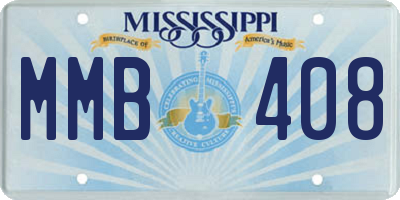 MS license plate MMB408