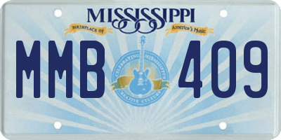 MS license plate MMB409