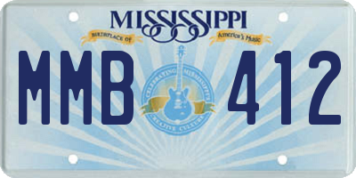 MS license plate MMB412