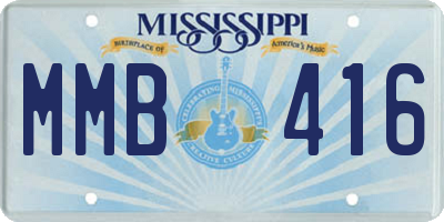 MS license plate MMB416