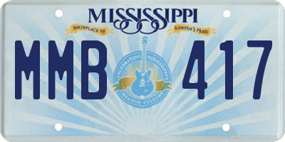 MS license plate MMB417