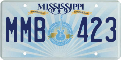 MS license plate MMB423