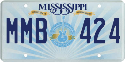 MS license plate MMB424
