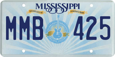 MS license plate MMB425